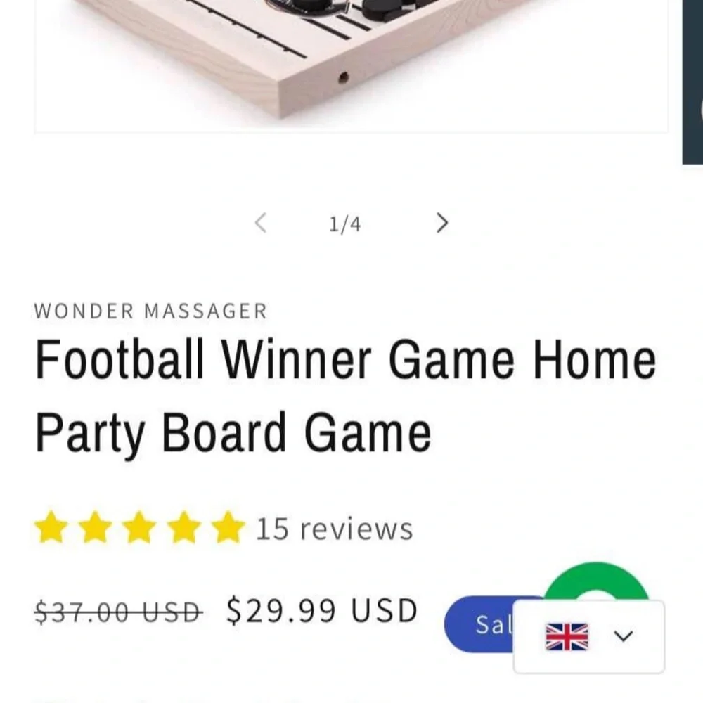 NEW Foosball Party Board Game (Small)